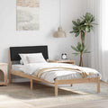 Bettgestell Braun und Schwarz 90 x 200 cm Massivholz Kiefer