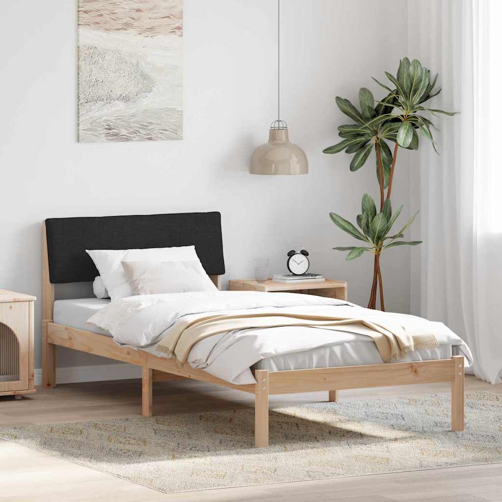 Bettgestell Braun und Schwarz 90 x 200 cm Massivholz Kiefer