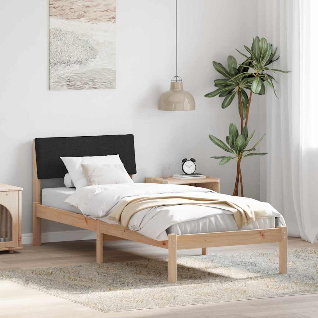 Bettgestell Braun und Schwarz 80 x 200 cm Massivholz Kiefer