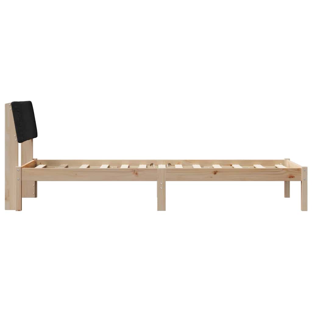 Bettgestell Braun und Schwarz 80 x 200 cm Massivholz Kiefer