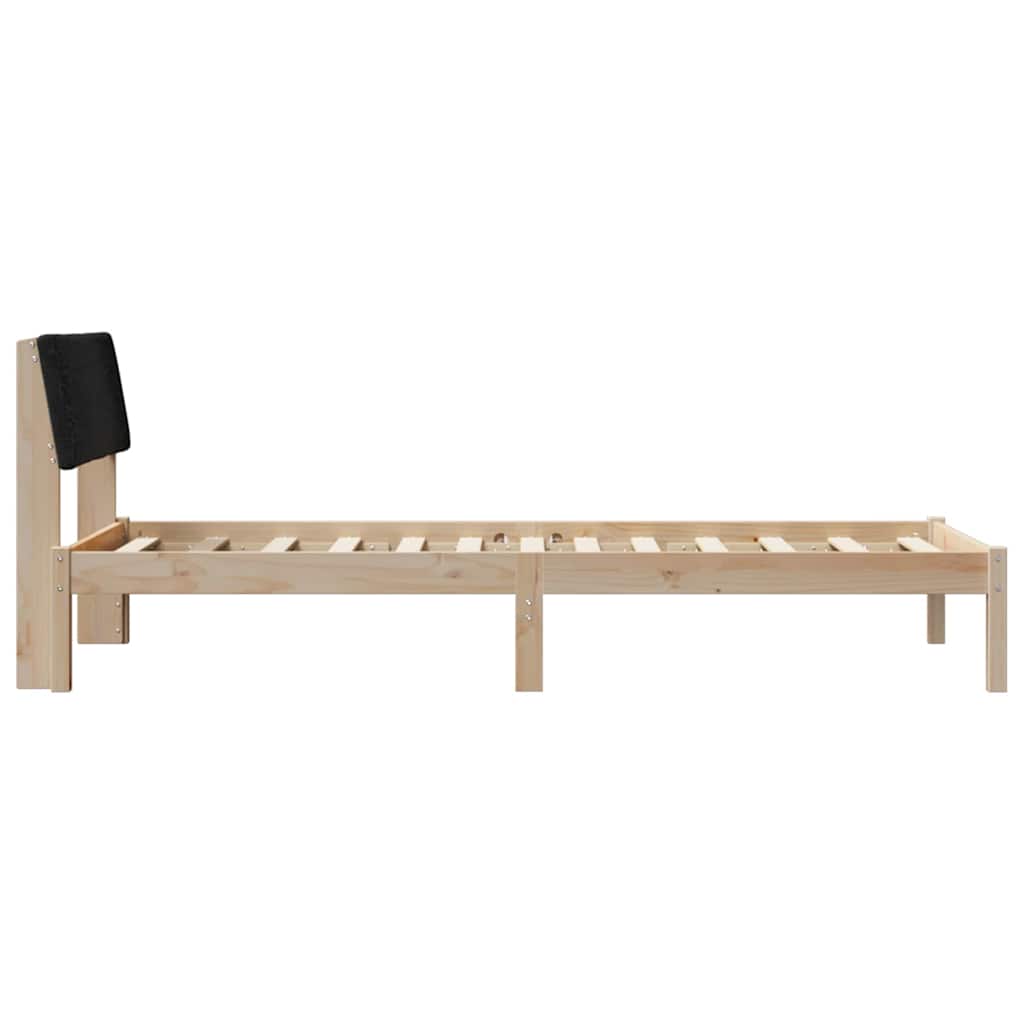 Bettgestell Braun und Schwarz 90 x 190 cm Massivholz Kiefer