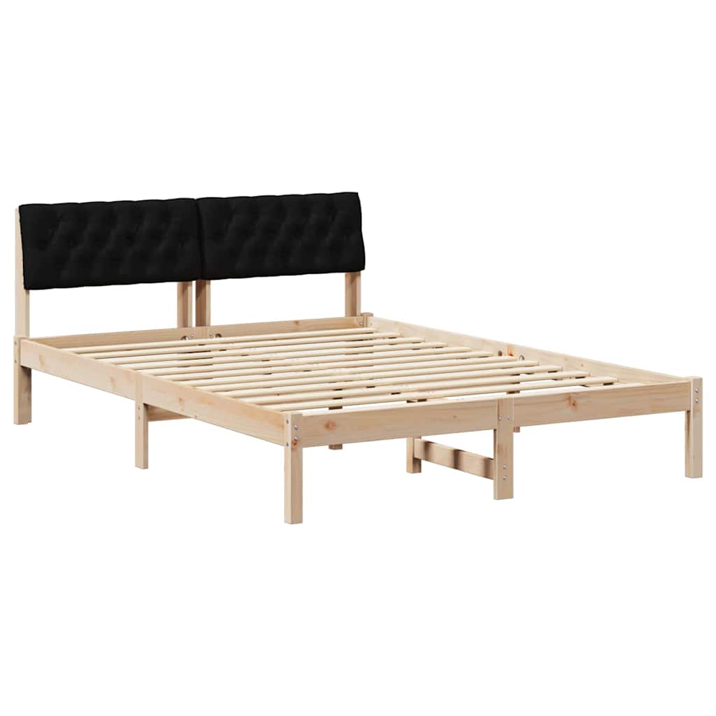 Bettgestell Braun und Schwarz 160 x 200 cm Massivholz Kiefer