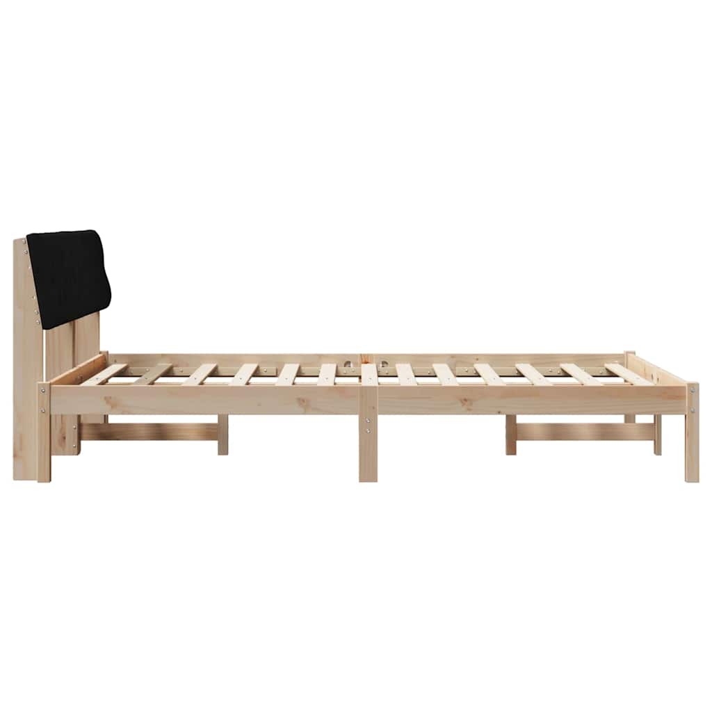 Bettgestell Braun und Schwarz 160 x 200 cm Massivholz Kiefer