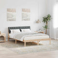 Bettgestell Braun und Dunkelgrau 140 x 200 cm Massivholz Kiefer