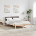 Bettgestell Braun und Taupe 140 x 200 cm Massivholz Kiefer