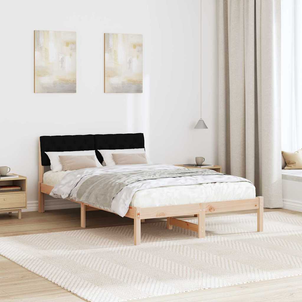Bettgestell Braun und Schwarz 120 x 200 cm Massivholz Kiefer