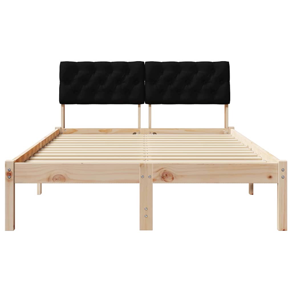 Bettgestell Braun und Schwarz 120 x 200 cm Massivholz Kiefer