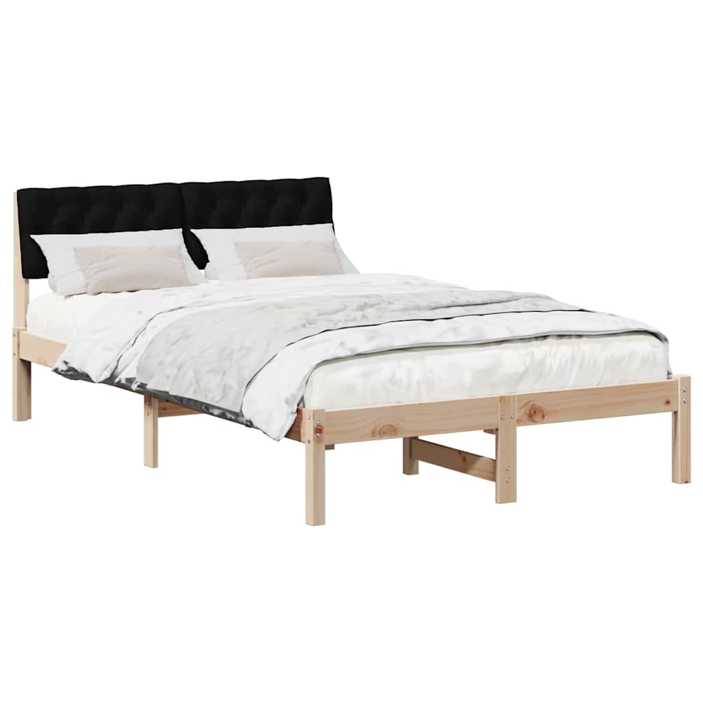 Bettgestell Braun und Schwarz 120 x 200 cm Massivholz Kiefer