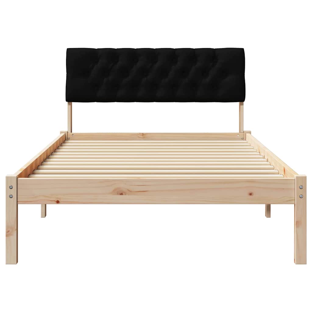 Bettgestell Braun und Schwarz 100 x 200 cm Massivholz Kiefer