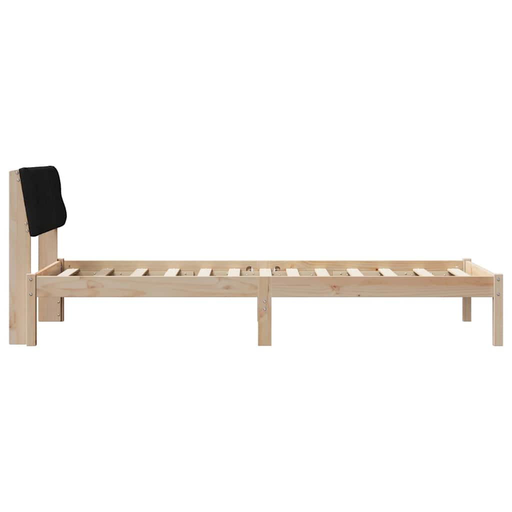 Bettgestell Braun und Schwarz 90 x 200 cm Massivholz Kiefer