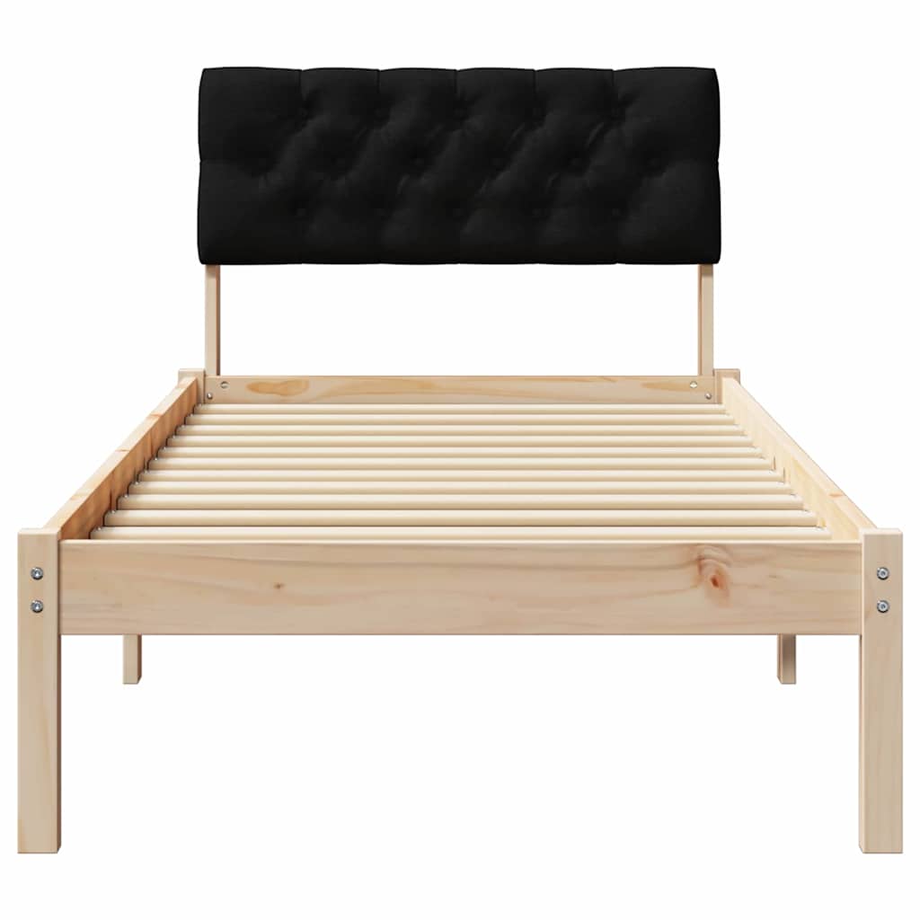 Bettgestell Braun und Schwarz 80 x 200 cm Massivholz Kiefer