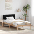 Bettgestell Braun und Schwarz 90 x 190 cm Massivholz Kiefer