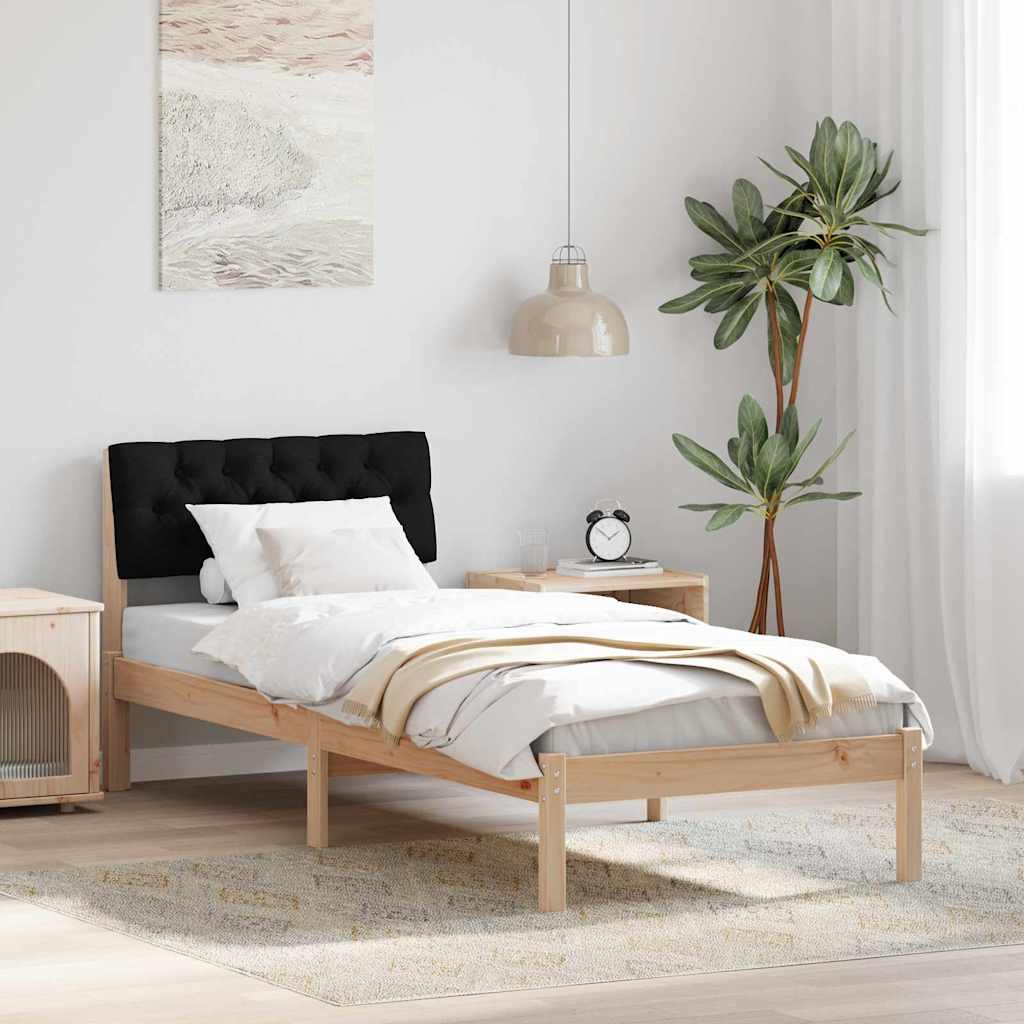 Bettgestell Braun und Schwarz 75 x 190 cm Massivholz Kiefer