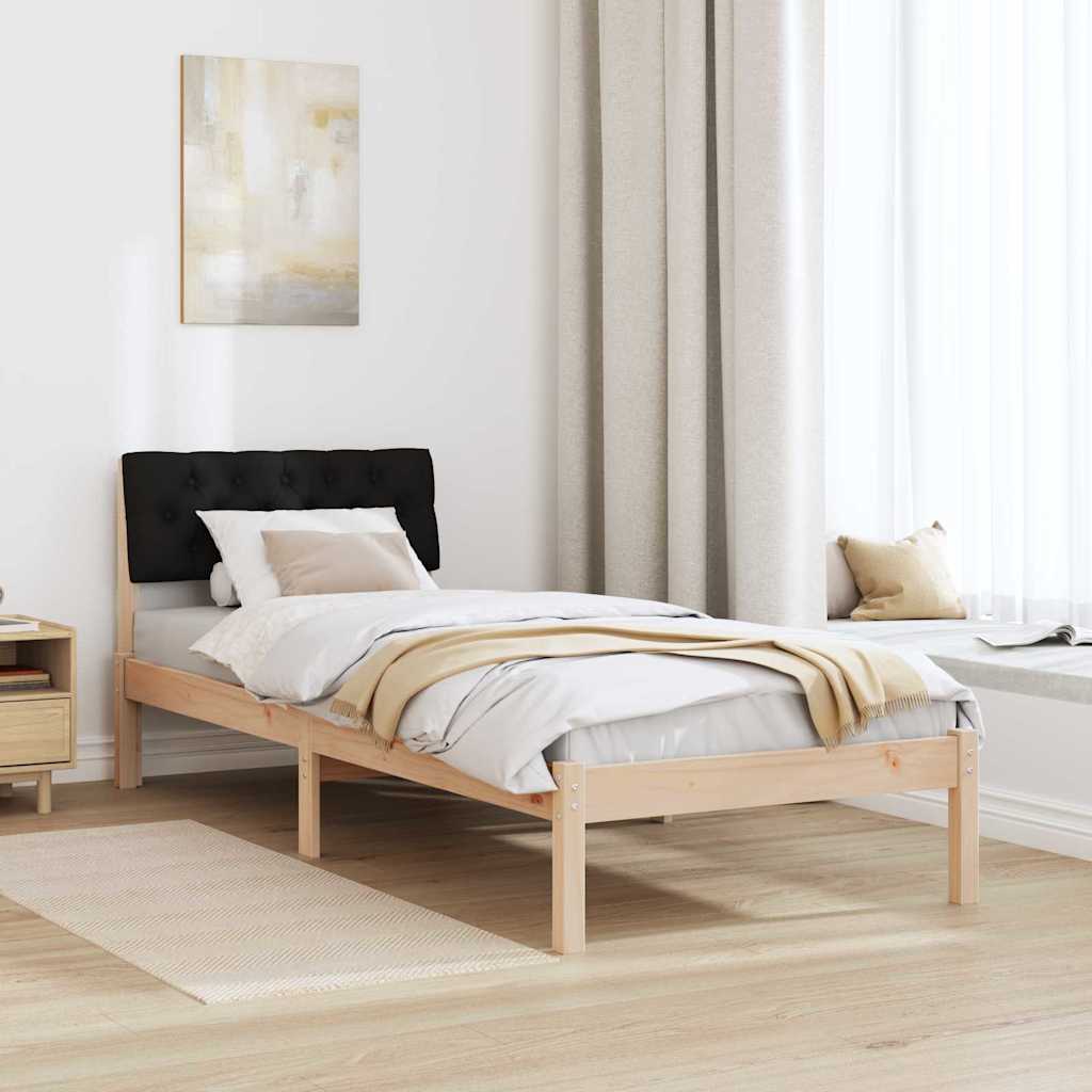 Bettgestell Braun und Schwarz 75 x 190 cm Massivholz Kiefer