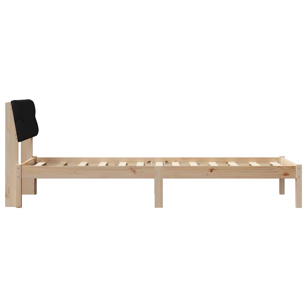 Bettgestell Braun und Schwarz 75 x 190 cm Massivholz Kiefer