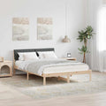 Bettgestell Braun und Dunkelgrau 135 x 190 cm Massivholz Kiefer