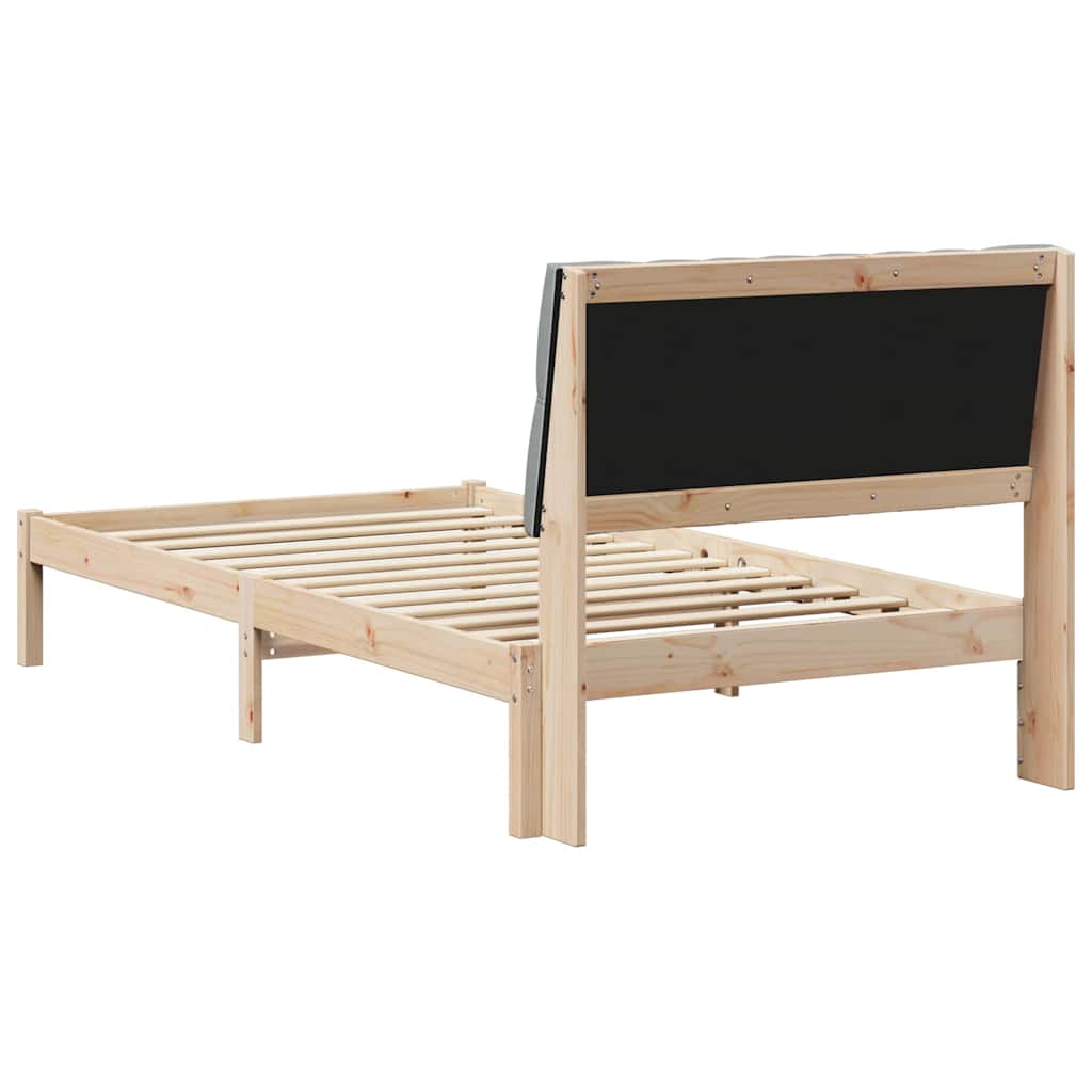 Bettgestell mit gepolstertem Kopfteil Braun 100 x 200 cm