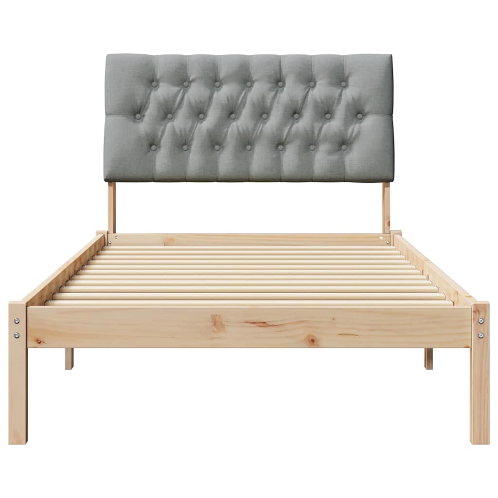 Bettgestell mit gepolstertem Kopfteil Braun 100 x 200 cm
