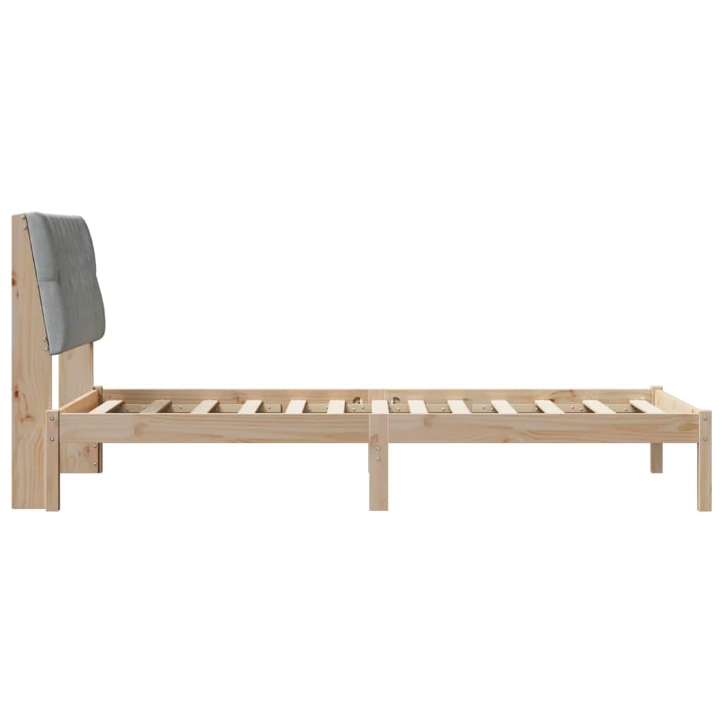 Bettgestell mit gepolstertem Kopfteil Braun 100 x 200 cm