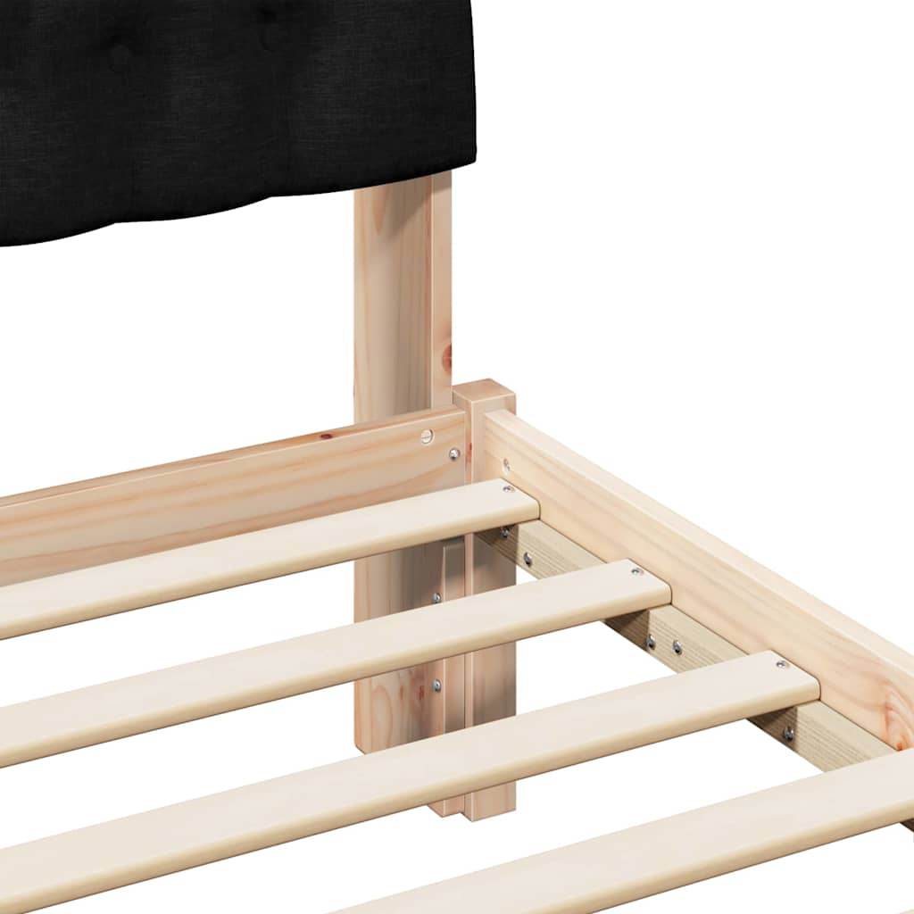 Bettgestell mit gepolstertem Kopfteil Braun 100 x 200 cm