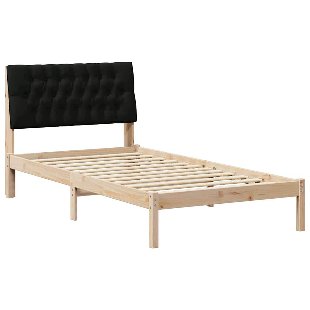 Bettgestell mit gepolstertem Kopfteil Braun 100 x 200 cm
