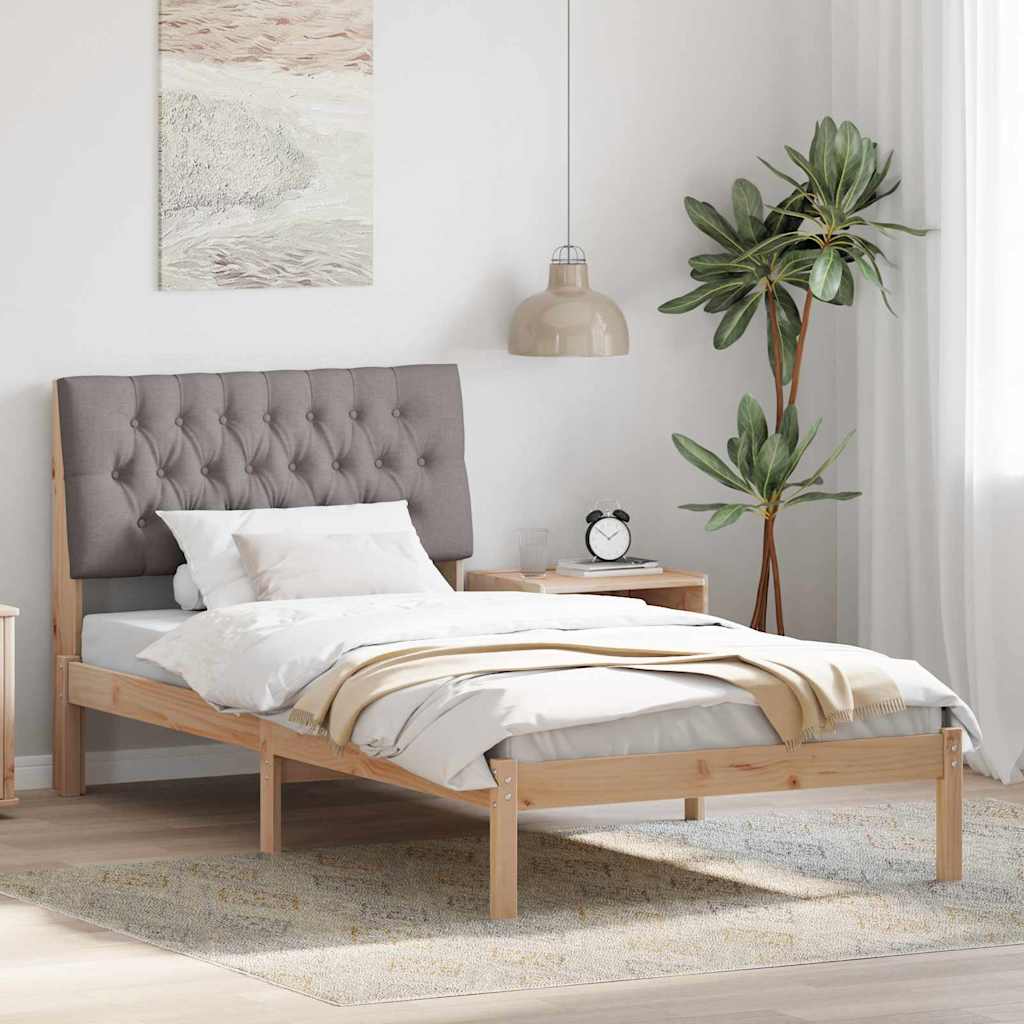 Bettgestell mit gepolstertem Kopfteil Braun 100 x 200 cm
