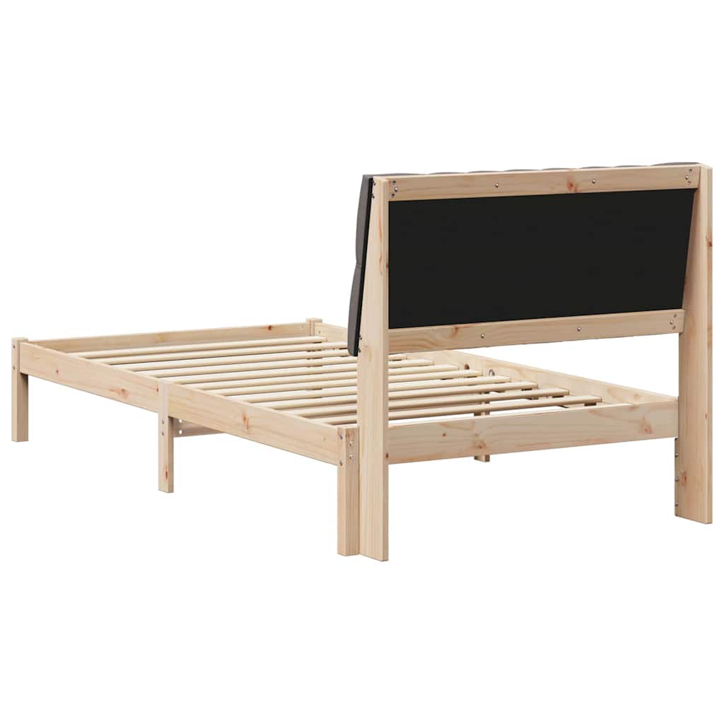 Bettgestell mit gepolstertem Kopfteil Braun 100 x 200 cm