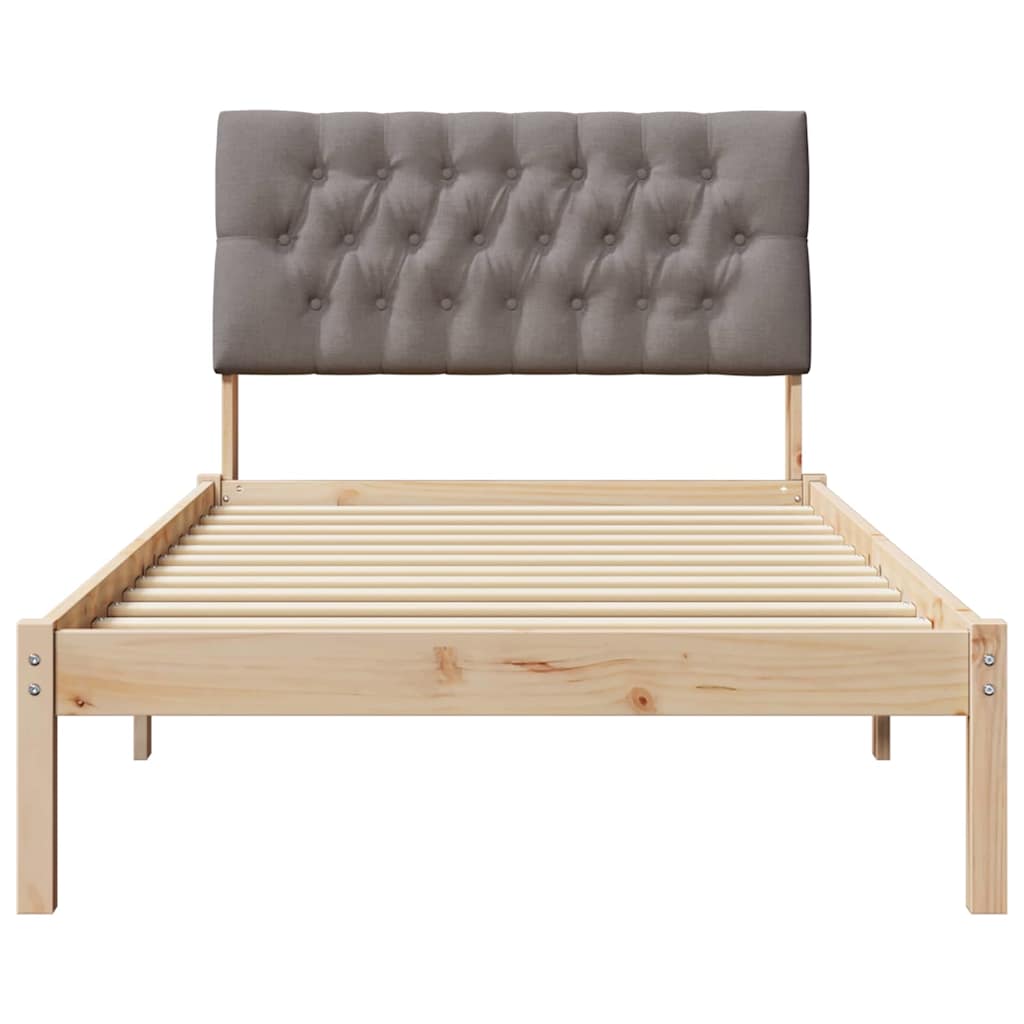 Bettgestell mit gepolstertem Kopfteil Braun 100 x 200 cm