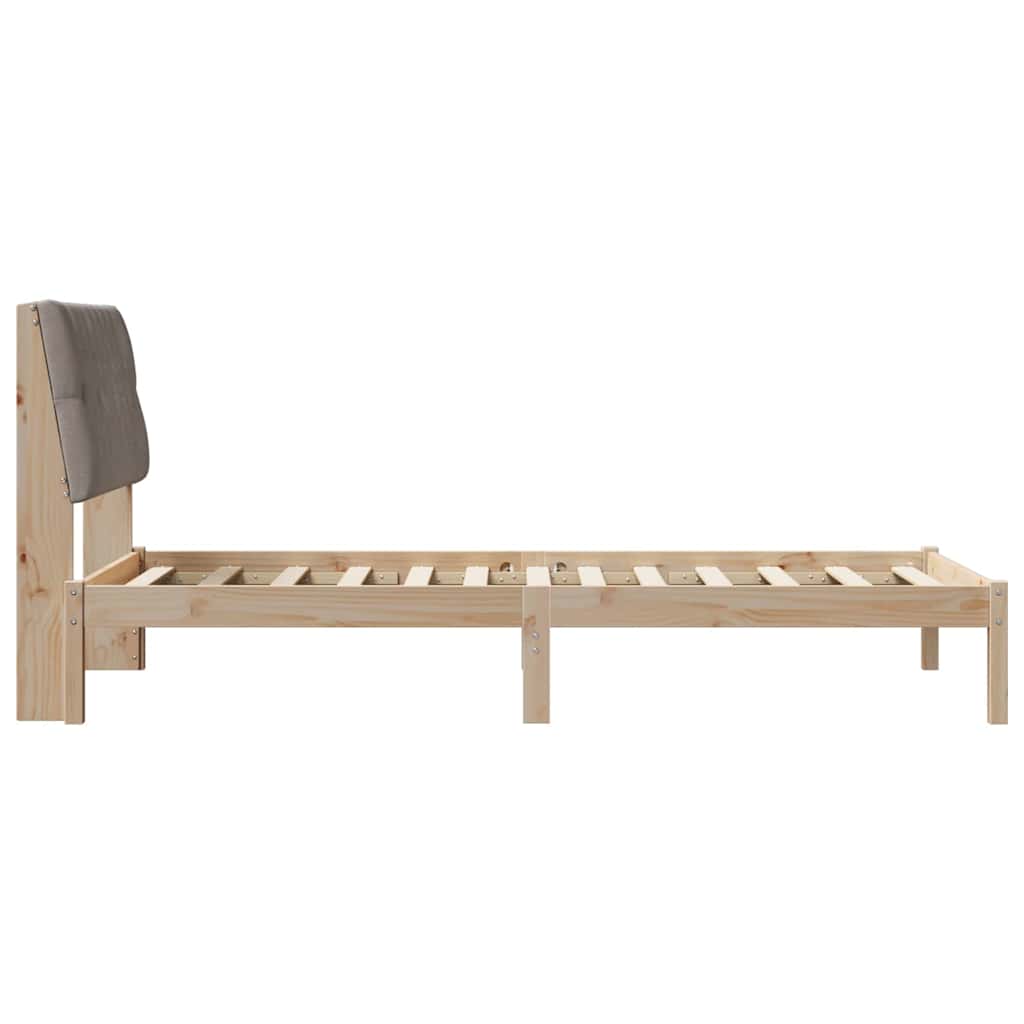 Bettgestell mit gepolstertem Kopfteil Braun 100 x 200 cm
