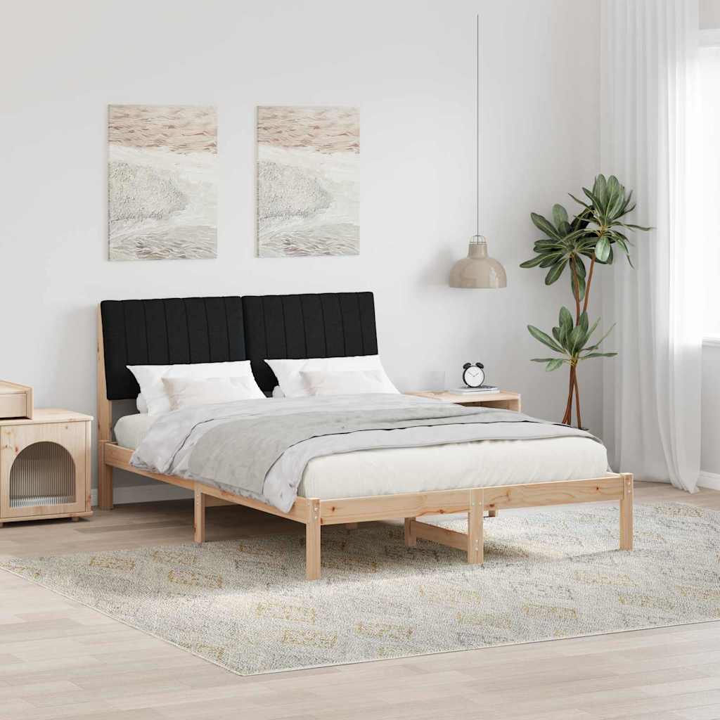 Bettrahmen mit Kopfteil Braun 135 x 190 cm Massives Kiefernholz