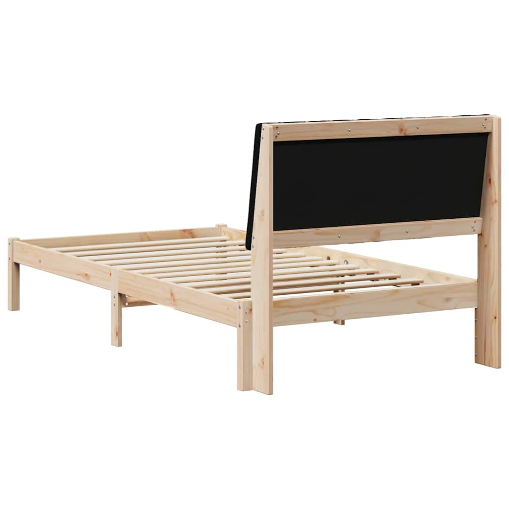 Bettrahmen mit Kopfteil Braun 100 x 200 cm Massives Kiefernholz