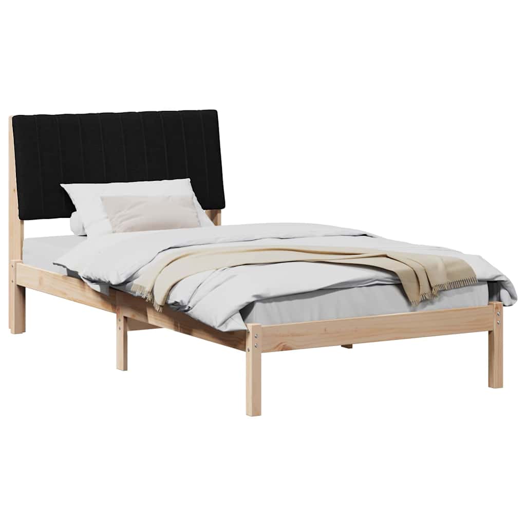 Bettrahmen mit Kopfteil Braun 100 x 200 cm Massives Kiefernholz