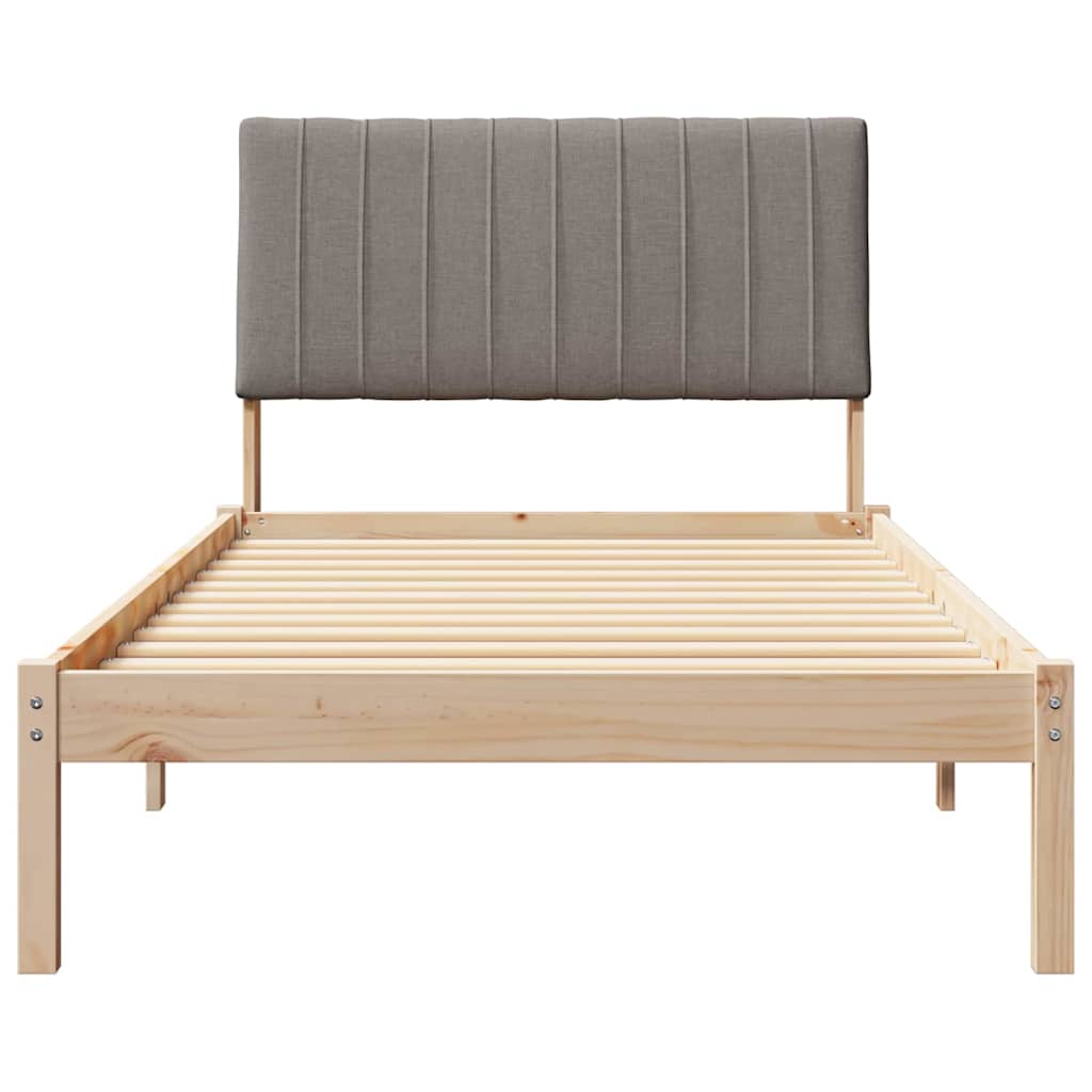 Bettrahmen mit Kopfteil Braun 100 x 200 cm Massives Kiefernholz