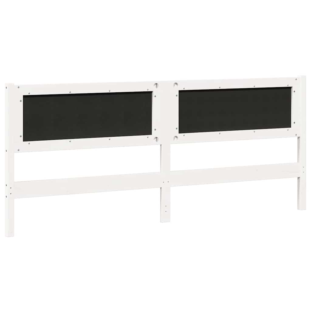 Kopfteil Sonstiges Weiß 200 cm Massivholz Kiefer