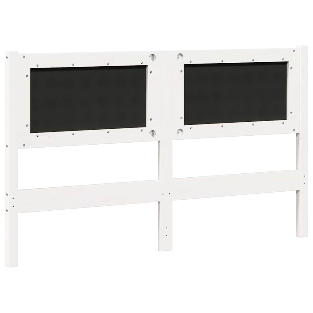 Kopfteil Sonstiges Weiß 140 cm Massivholz Kiefer
