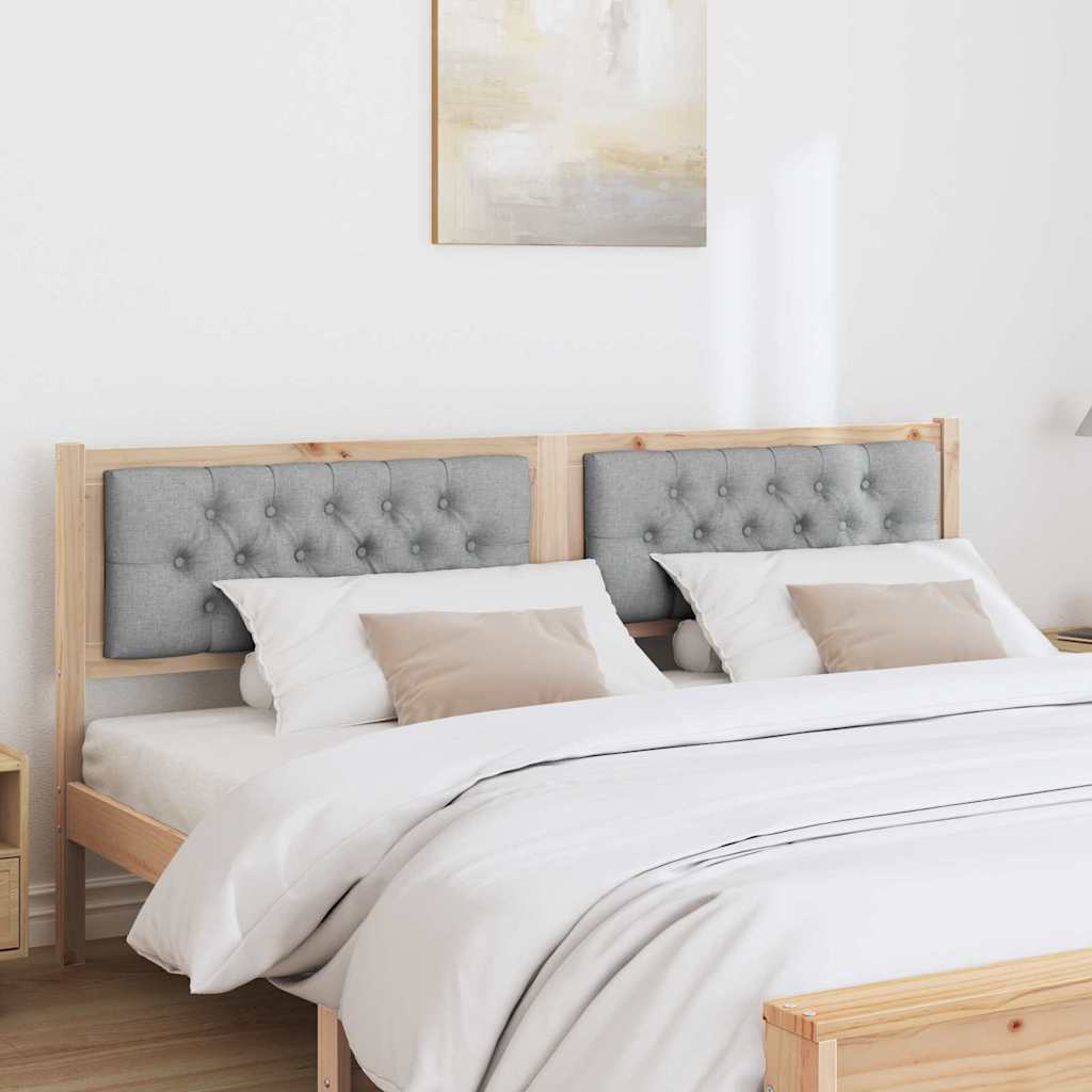 Kopfteil Sonstiges Braun und hellgrau 160 cm Massivholz Kiefer