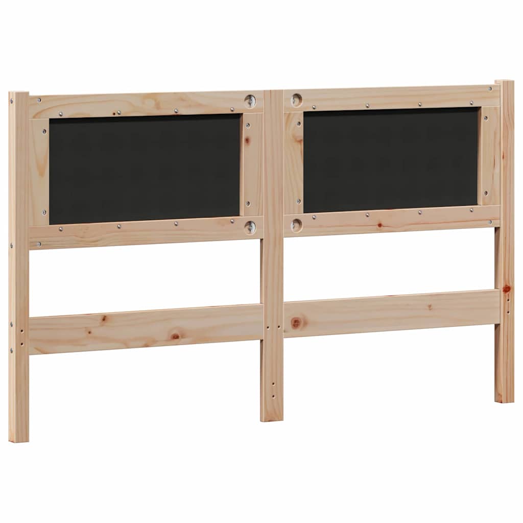 Kopfteil Sonstiges Braun und hellgrau 150 cm Massivholz Kiefer
