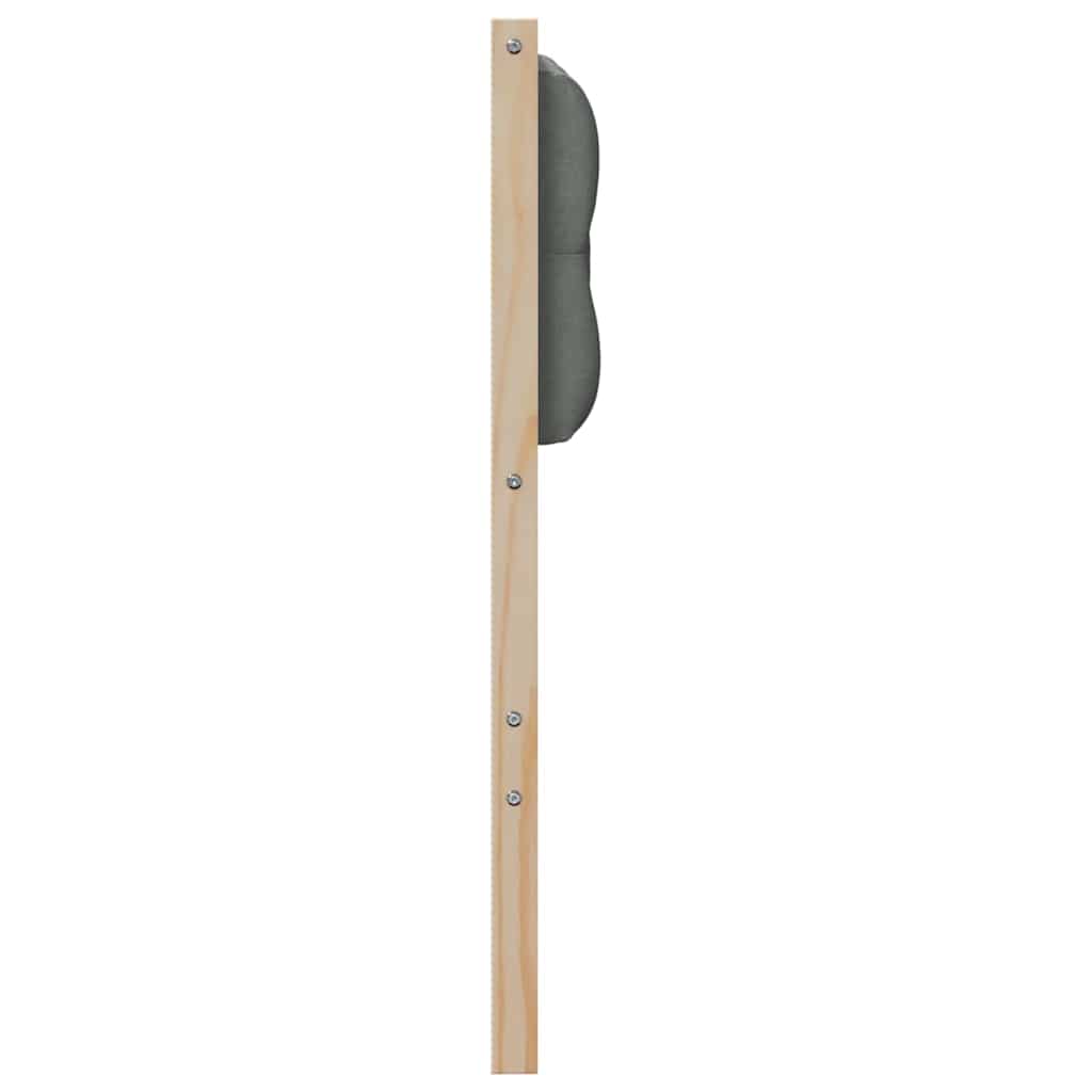 Kopfteil Braun und Dunkelgrau 140 cm Massivholz Kiefer