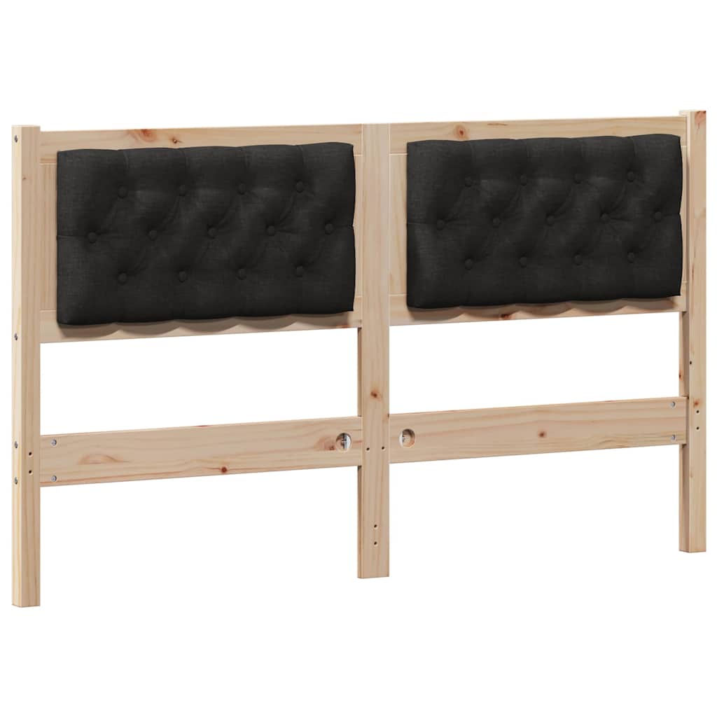 Kopfteil Sonstiges Braun und Schwarz 140 cm Massivholz Kiefer