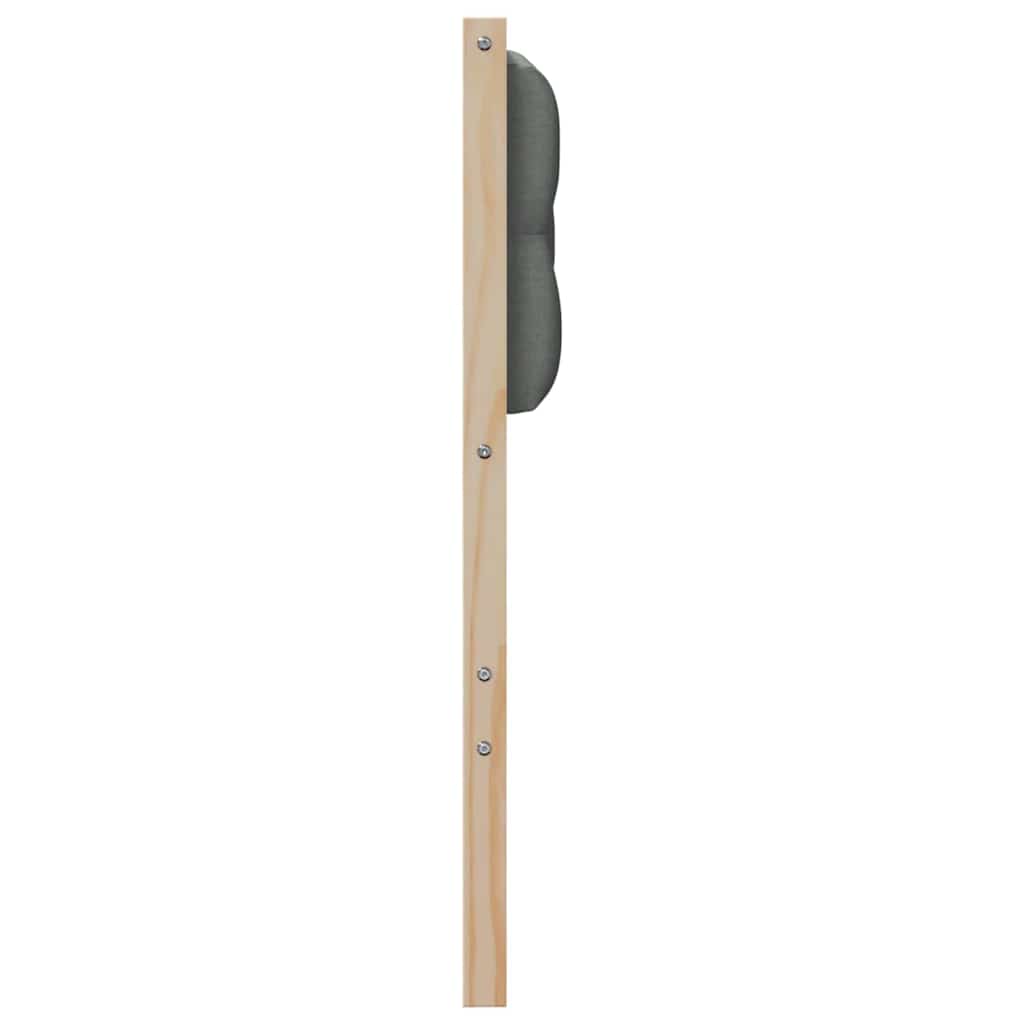 Kopfteil Braun und Dunkelgrau 135 cm Massivholz Kiefer