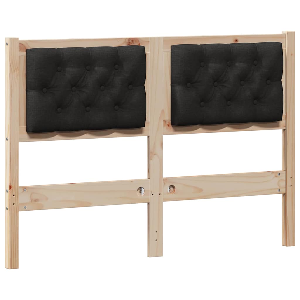 Kopfteil Sonstiges Braun und Schwarz 135 cm Massivholz Kiefer