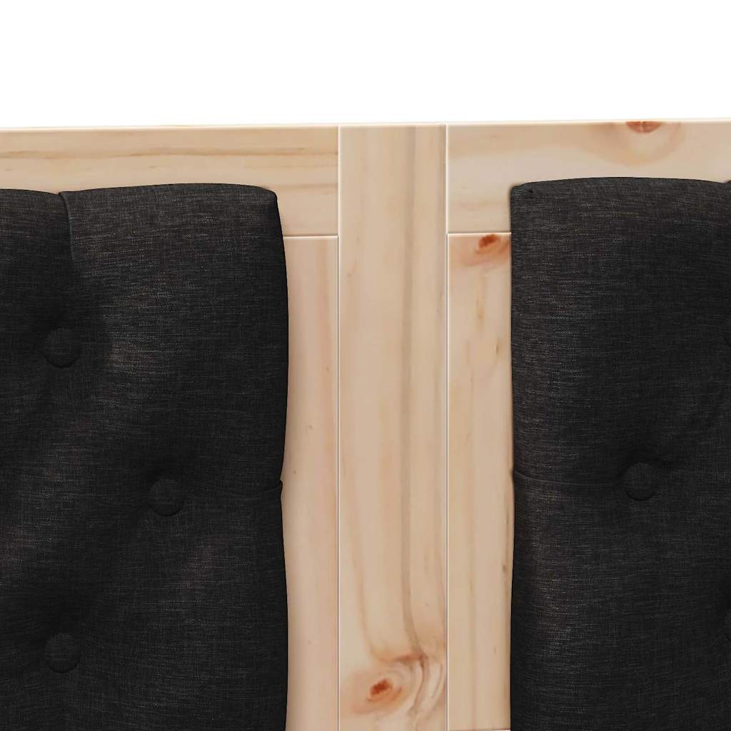 Kopfteil Sonstiges Braun und Schwarz 120 cm Massivholz Kiefer