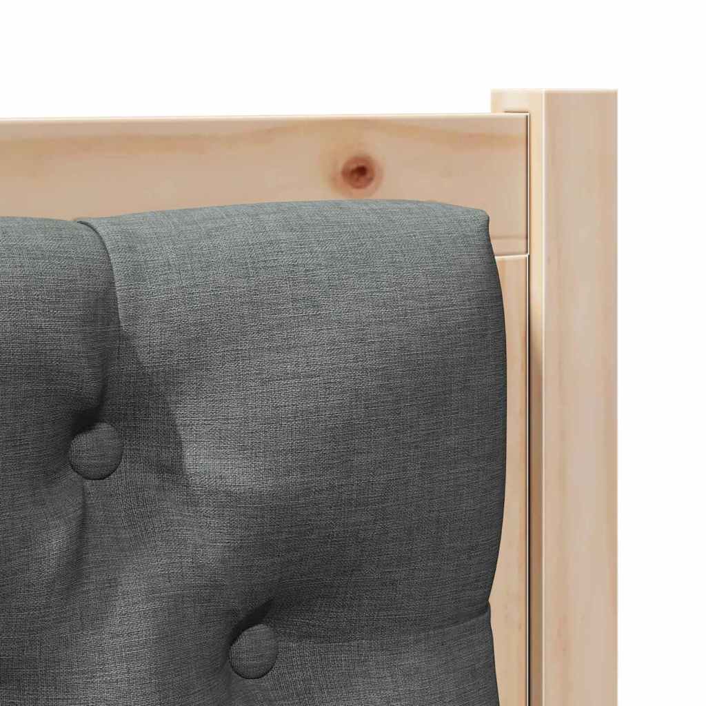 Kopfteil Sonstiges Braun und Dunkelgrau 90 cm Massivholz Kiefer