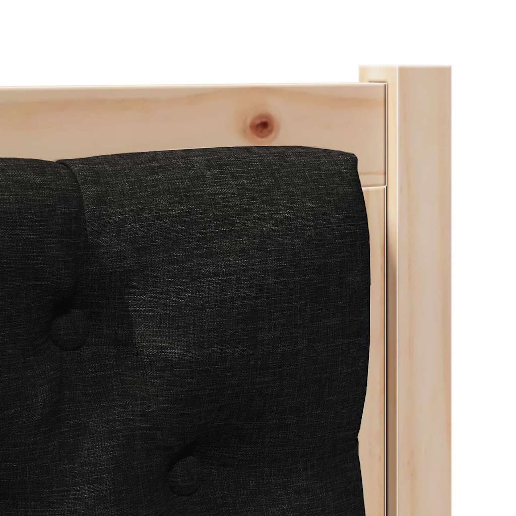 Kopfteil Sonstiges Braun und Schwarz 90 cm Massivholz Kiefer