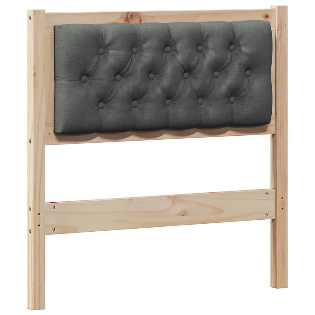 Kopfteil Sonstiges Braun und Dunkelgrau 80 cm Massivholz Kiefer
