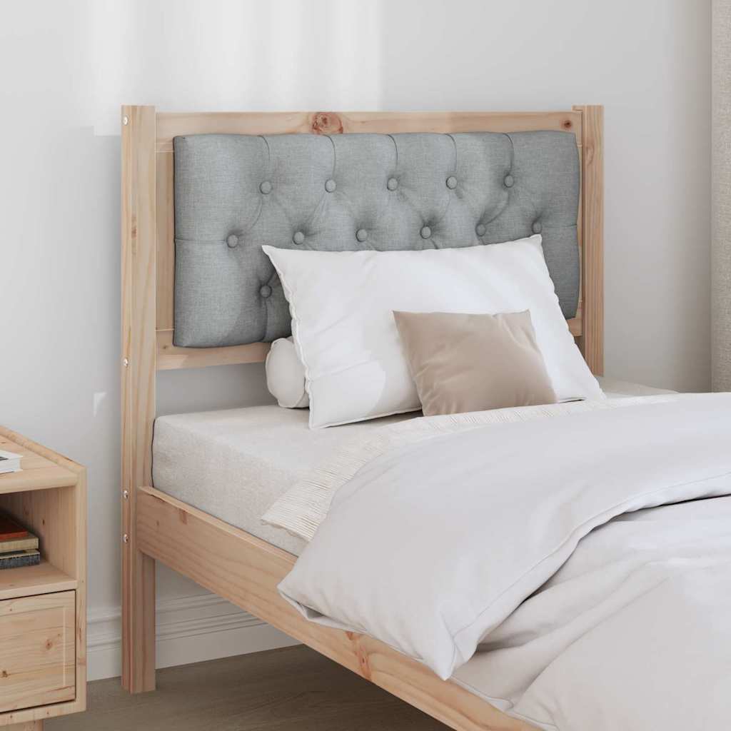 Kopfteil Sonstiges Braun und hellgrau 75 cm Massivholz Kiefer