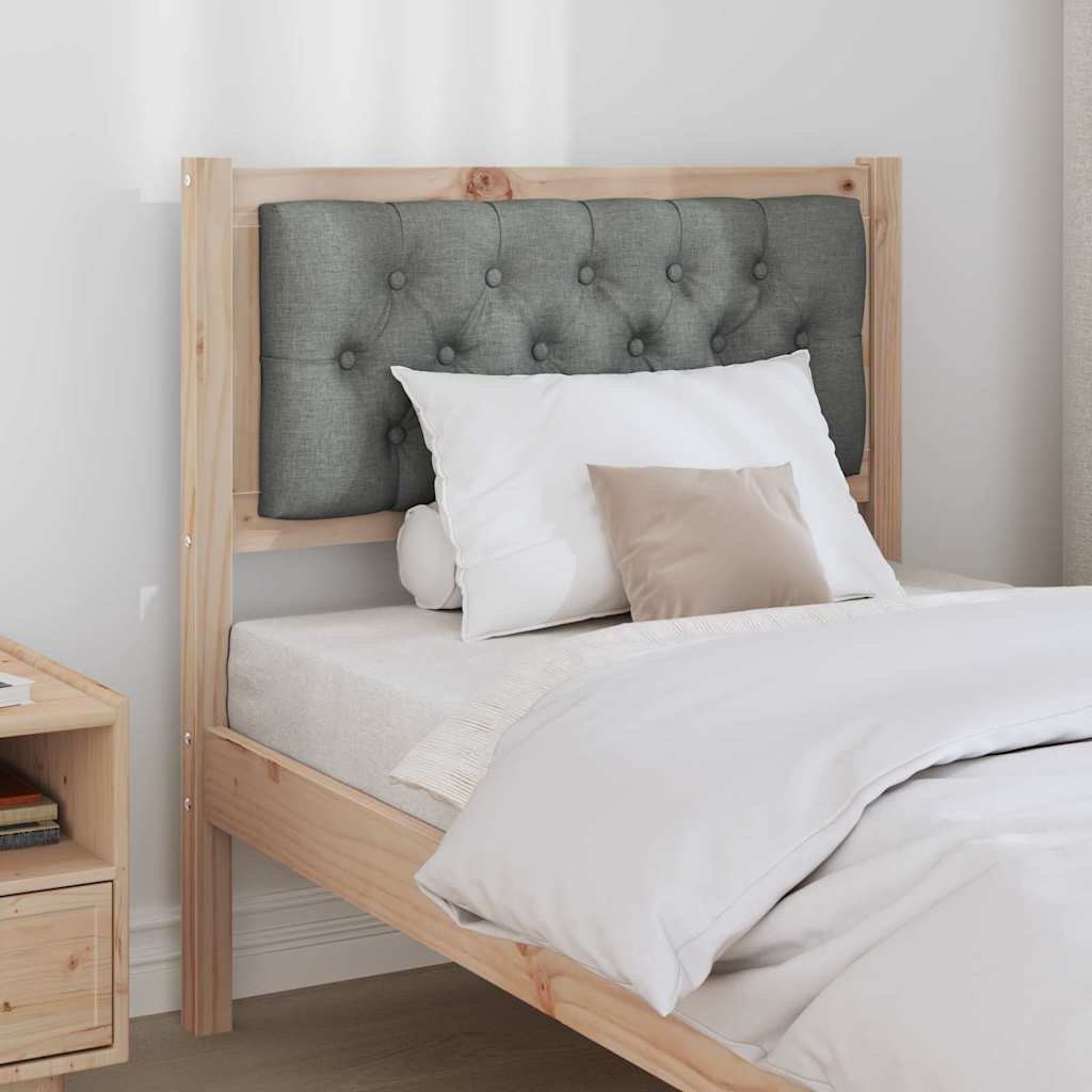 Kopfteil Sonstiges Braun und Dunkelgrau 75 cm Massivholz Kiefer