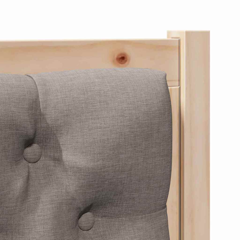 Kopfteil Sonstiges Braun und Taupe 75 cm Massivholz Kiefer