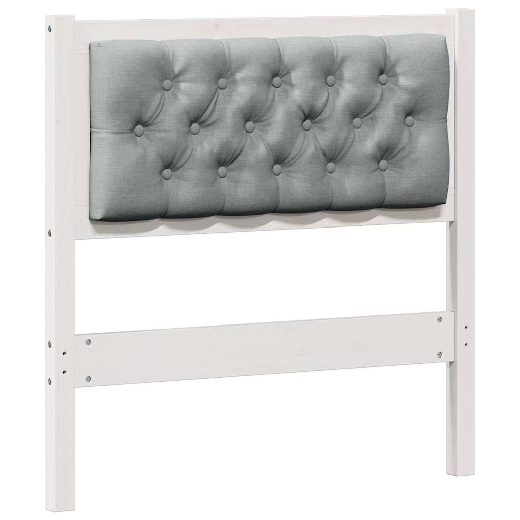 Kopfteil Sonstiges Weiß und Hellgrau 75 cm Massivholz Kiefer