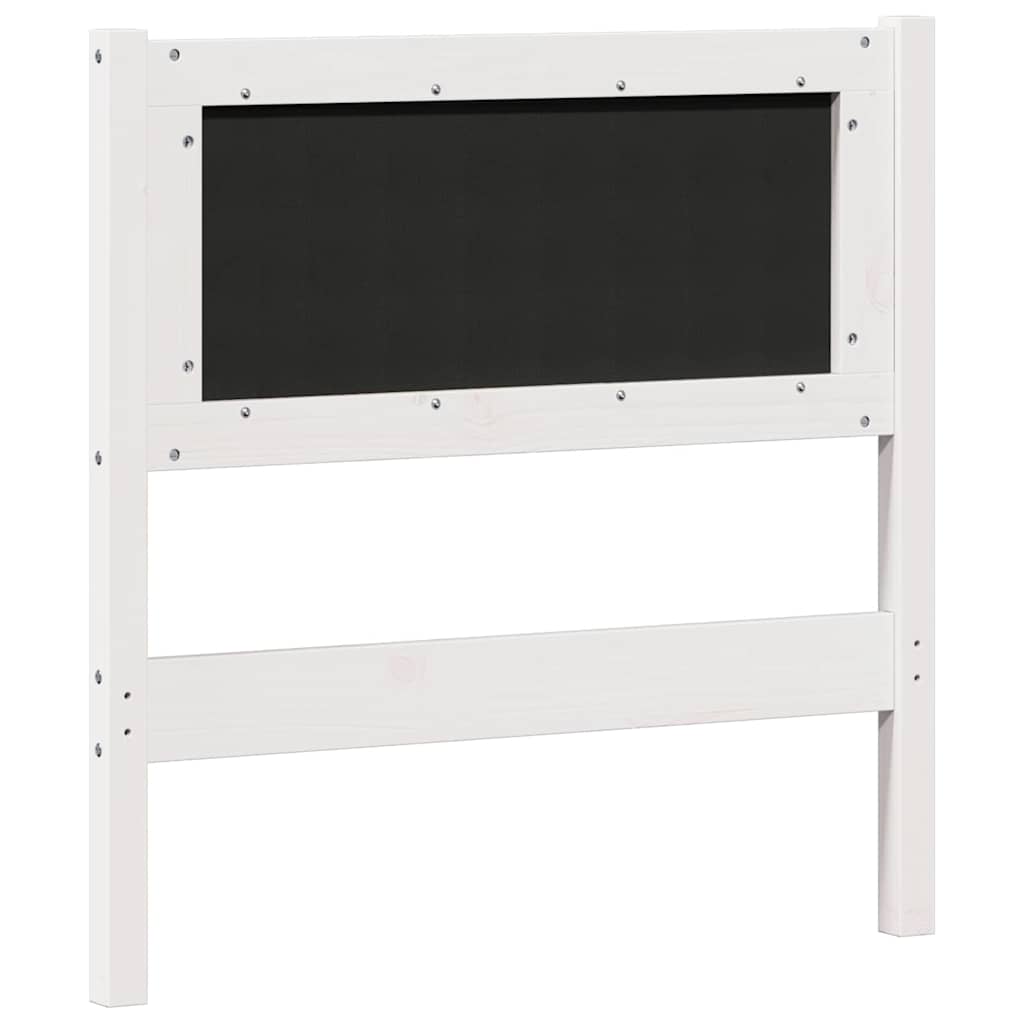 Kopfteil Sonstiges Weiß und Hellgrau 75 cm Massivholz Kiefer